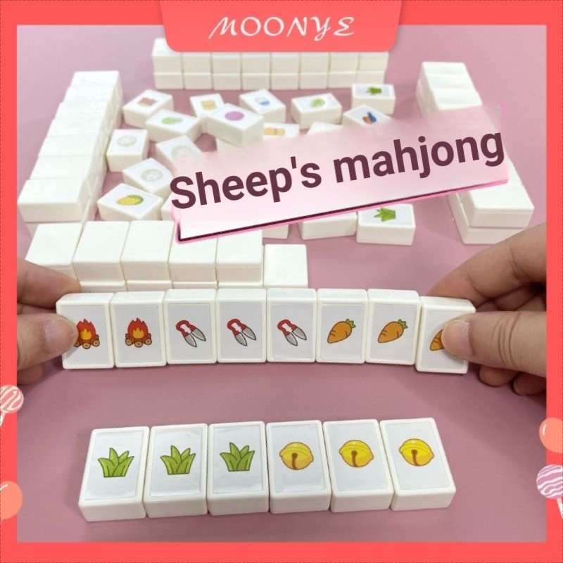 [Romance] Sheep Mahjong Card Board Game Push Puzzle Cube Conjunto De Cartas Mesmo Toy Um Completo E Brinquedos Do Tipo