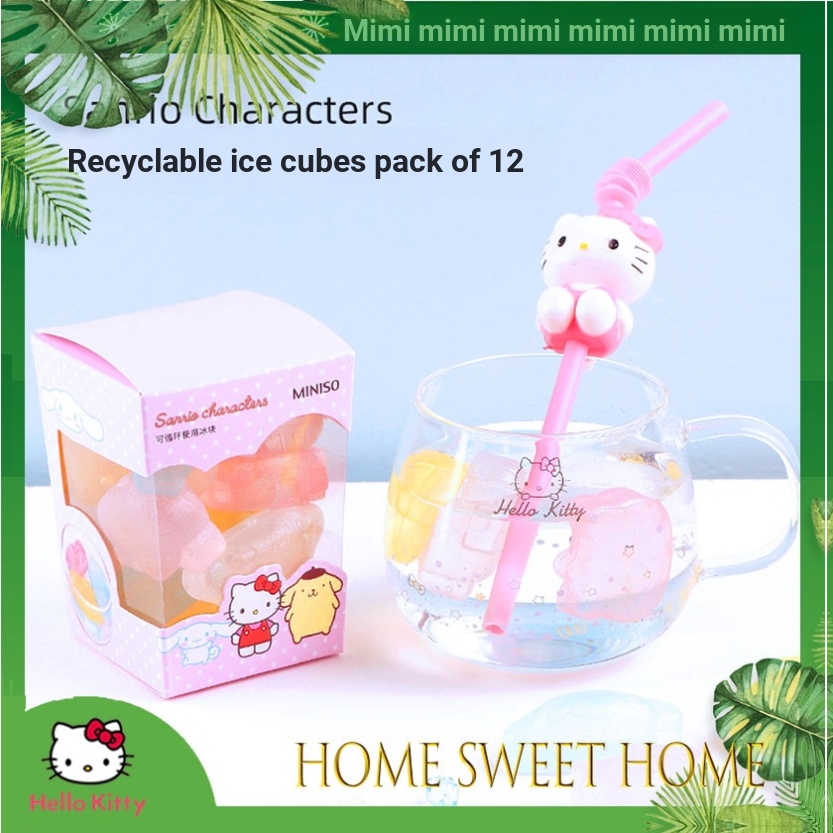 Hello Kitty Cubos De Gelo 12 Pcs Reciclados Reutilizados [Autenticação ...
