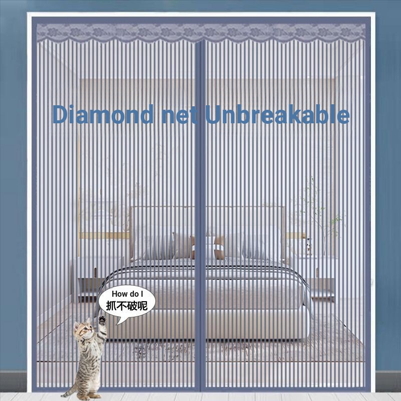 King Kong Net Cortina Anti-mosquito Cortina de Porta Magnética de Verão sem Perfuração Porta de Gaze Doméstica Cortina de Gaze Auto-Ad