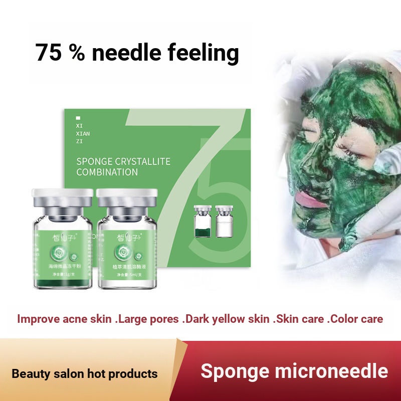 Sponge Micro-Needle Pequena Máscara Verde Remover Blackheads Limpeza ...