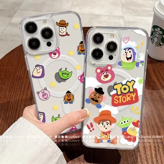 Capa magnética Toy Story magsafe Woody monstro de três olhos resistente a choques adequado para iphone 16 15 14 13 12 pr