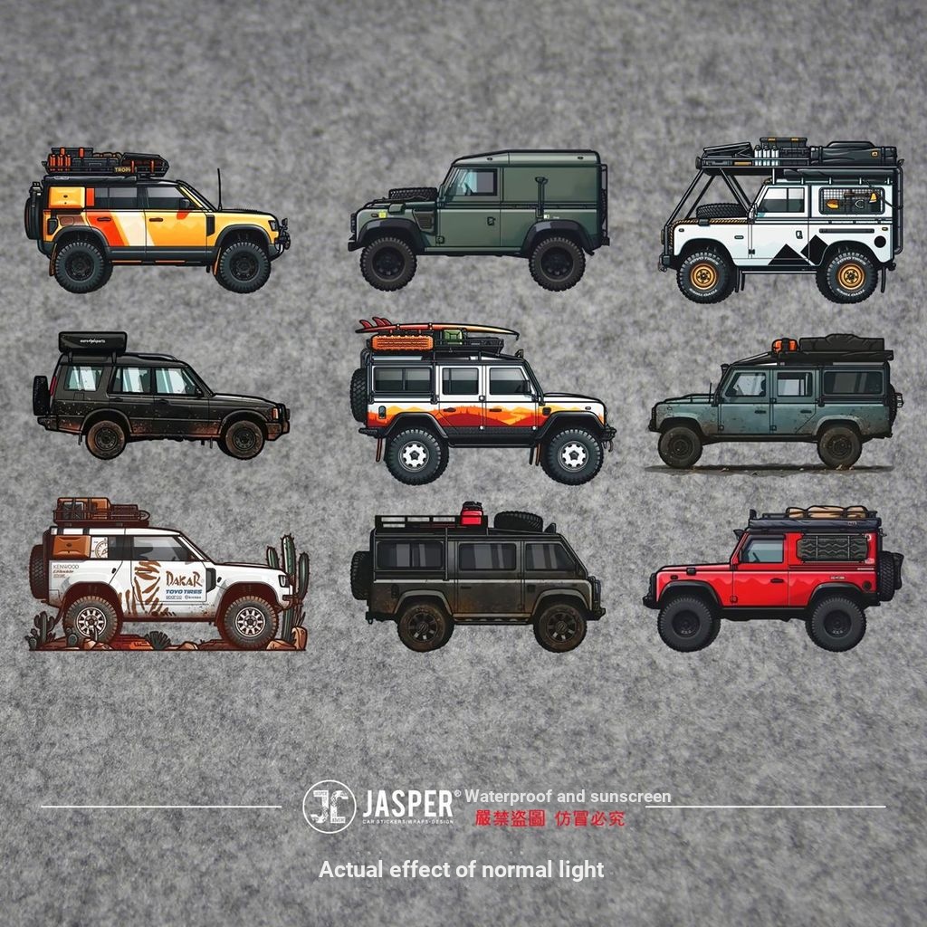 B135 carro de escalada Off-Road adesivo reflexivo Land rover desenho ...
