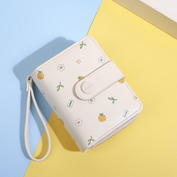 Carteira Feminina Fofa De Grande Capacidade Dupla Dobrada