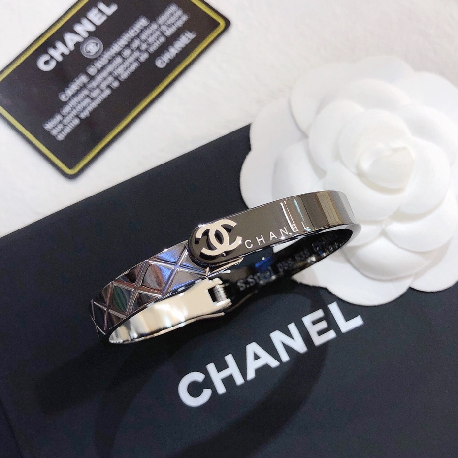 Chanel pulseira bracelete banhado a prata acessórios joias de moda feminina S210