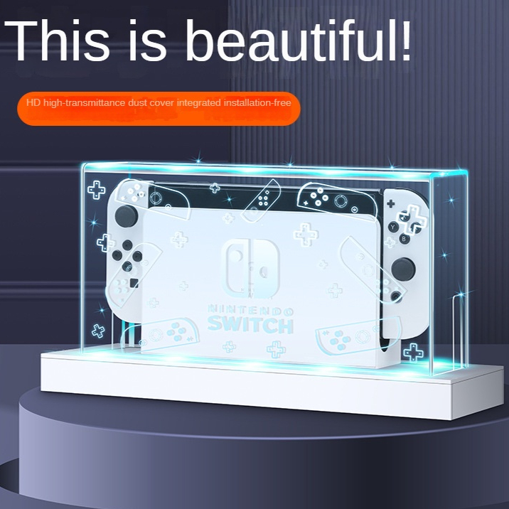 Caixa Base Luminosa De Proteção Para Interruptor Nintendo/oled Capa Acrílica Com