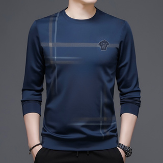 Suéter novo masculino casuais decote redondo M-3XL