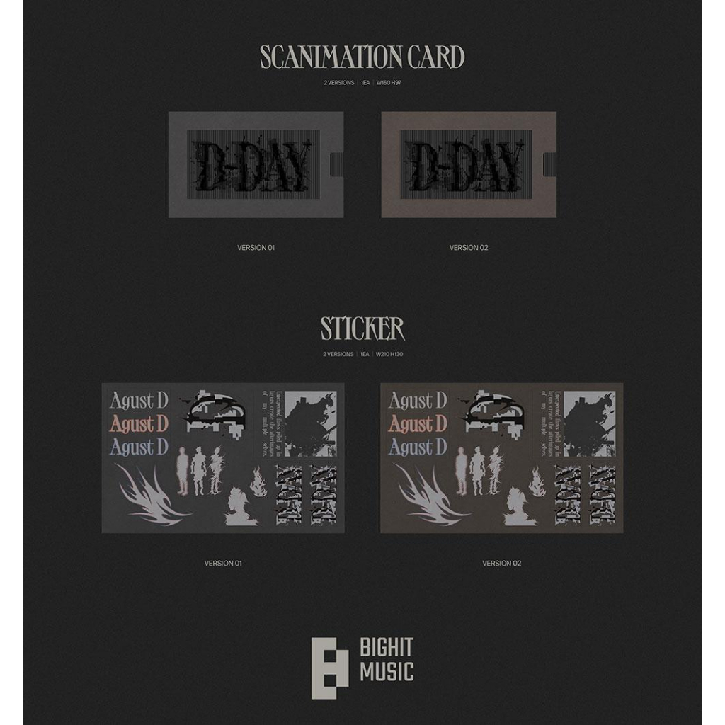 【返品不可】 (Photobook 'D-DAY' (SUGA) D Agust BTS] + Ver Albums Weverse アイドル