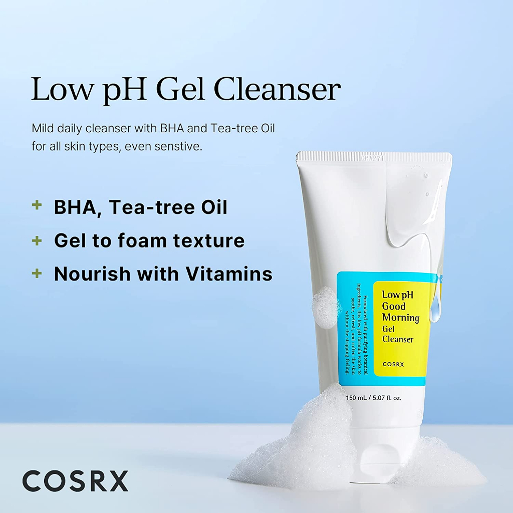 COSRX Low pH Good Morning Gel Cleanser, 5.07 fl.oz / 150ml