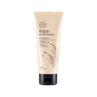 the face shop rice water bright rice bran facial foaming cleanser 150ml