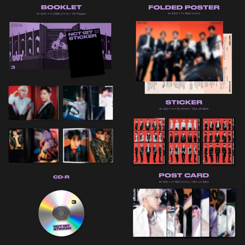 【新品未開封・まとめ売り】NCT 127 Sticker STICKY 10枚 NCT 127 [Sticker] 3rd Album(Sticky / Seoul City / Sticker ver