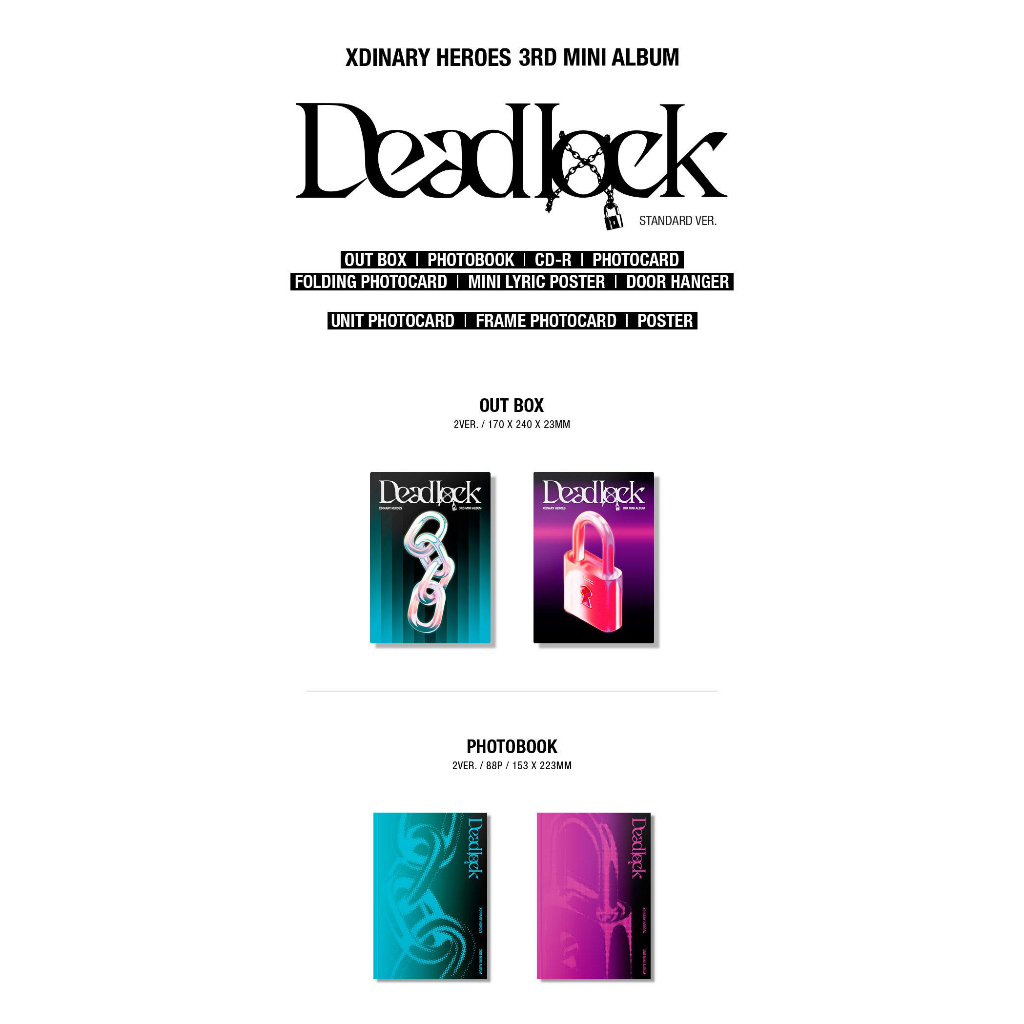 Xdinary-Heroes 3rd Mini Album - Deadlock | Shopee Brasil