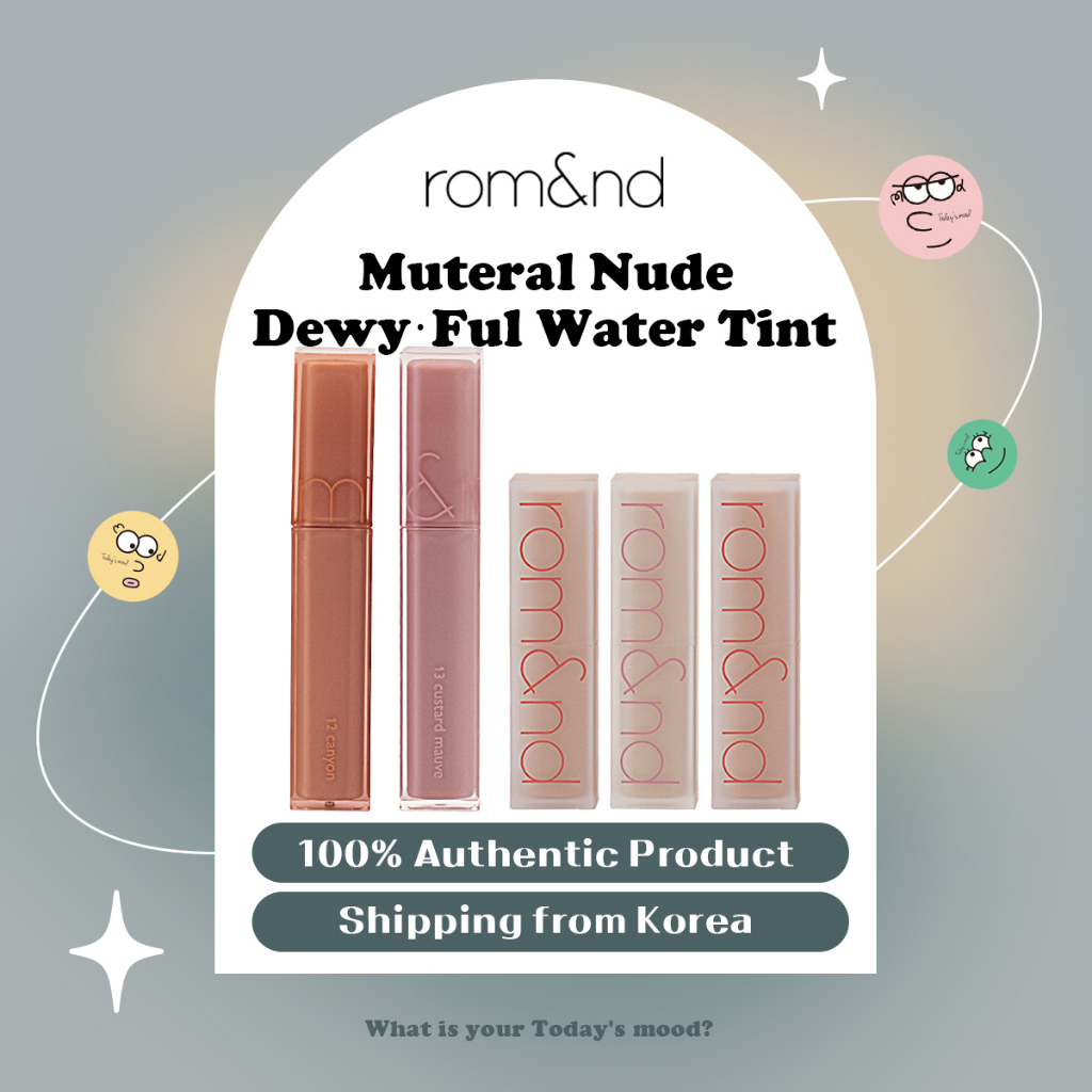 rom&nd] (NEW:Muteral Nude) DEWY·FUL WATER TINT & ZERO MATTE