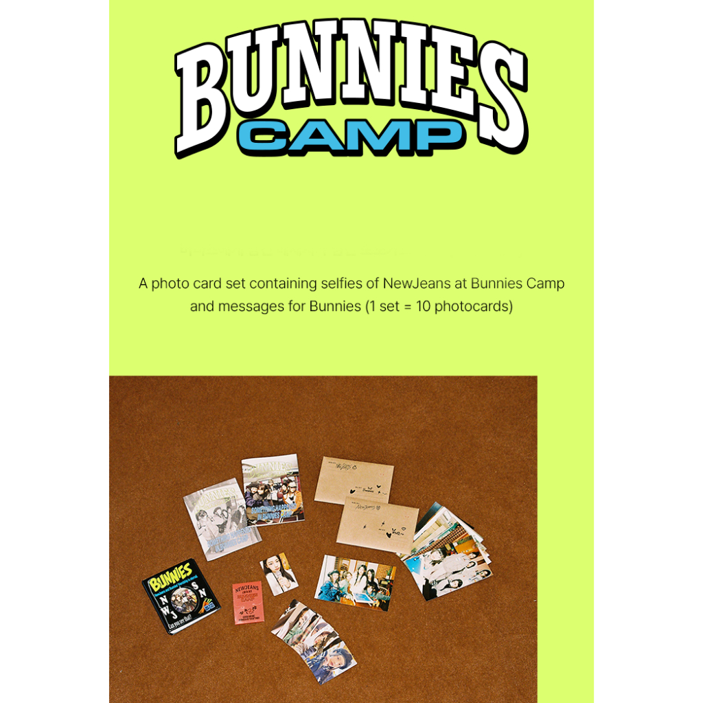 NewJeans BUNNIES CAMP - Photocard Set (Photo Card Set) | Shopee Brasil