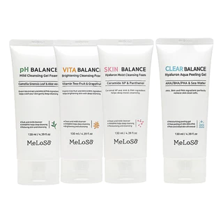 meloso cleansing balance foam 3types 130ml balance peeling gel 130ml em Oferta na Shopee