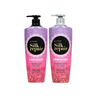 elastine silk cherry blossom shampoo conditioner 550ml