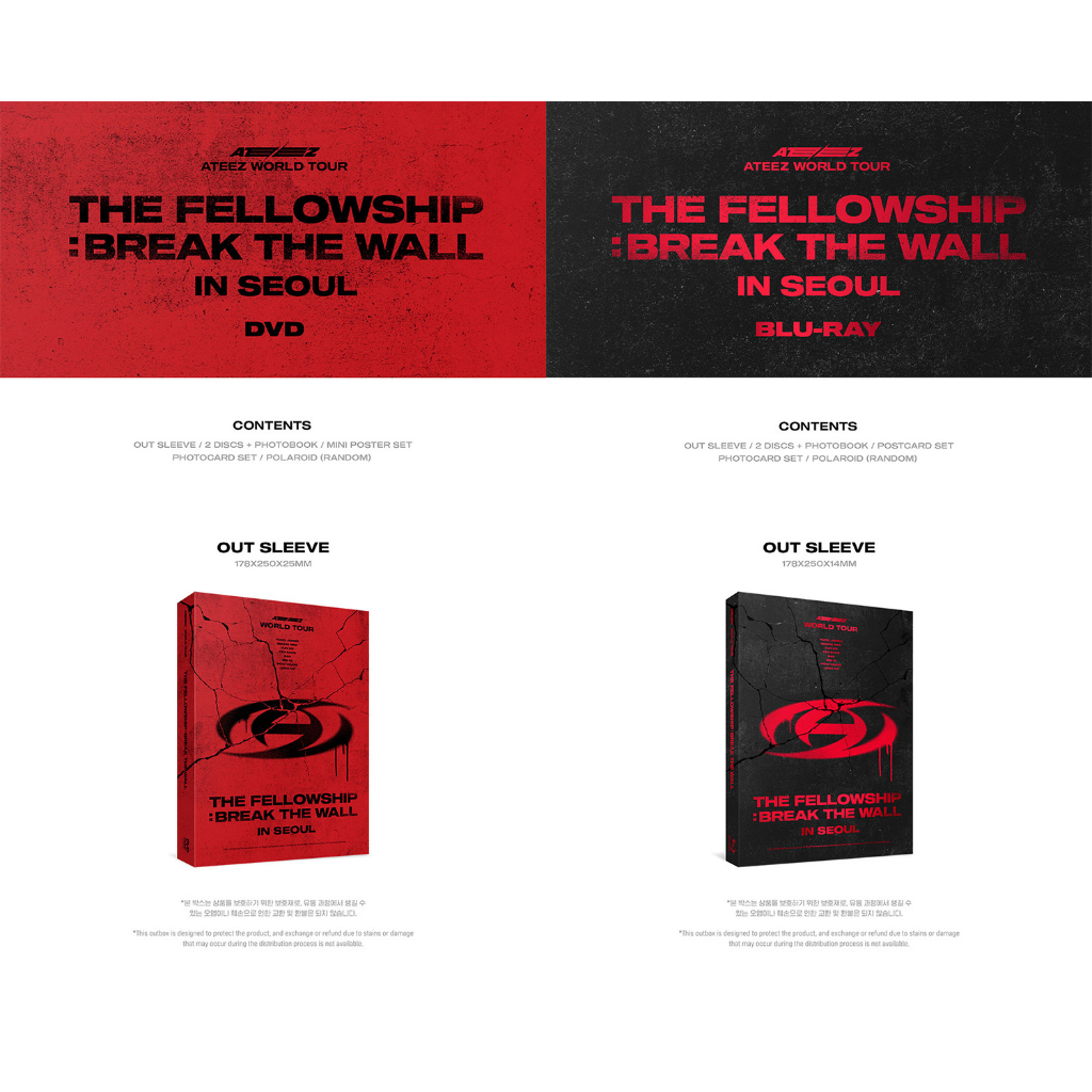 ATEEZ - WORLD TOUR [THE FELLOWSHIP : BREAK THE WALL] IN SEOUL DVD
