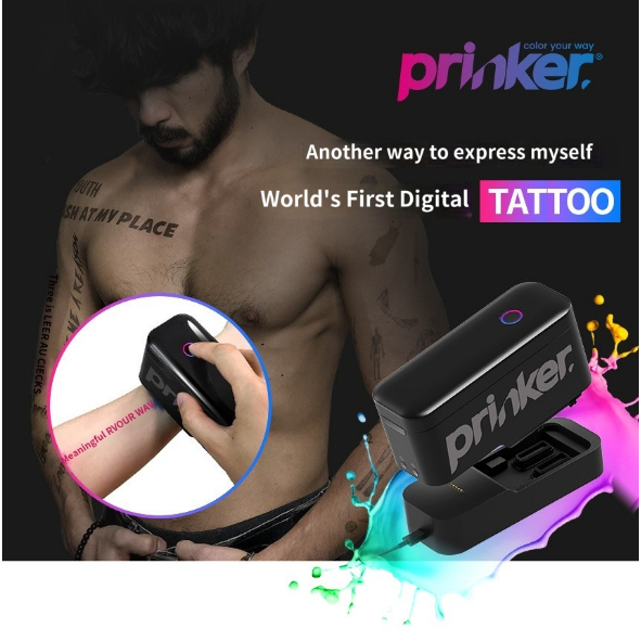 Prinker S (Black Ink) Impressora De Tatuagem Temporária Coréia Máquina Digital Autocolante Lavável Autorizado