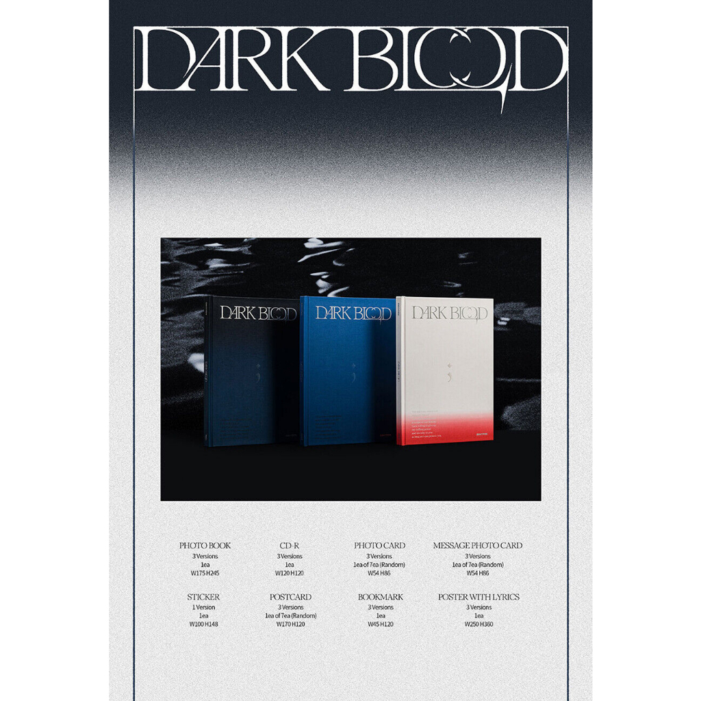 【未開封】ENHYPEN DARK BLOOD 3形態セット ENHYPEN DARK BLOOD Photobook 3Ver SET : Amazon.com.br: Papelaria e