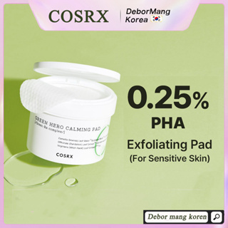 COSRX One Step Green Calming Pad (70 Pads), Green-Rx Complex 10%, Green Tea Extract Water 74.6%, PHA 0.25%, Mild Calming Toning Pads