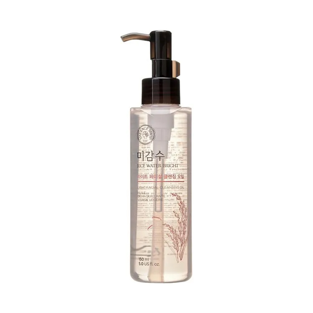 the face shop rice water bright light facial cleansing oil 150ml