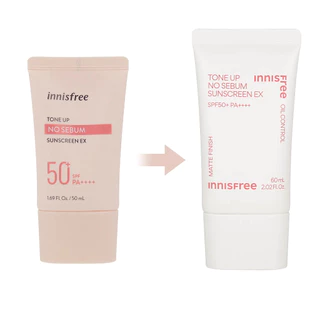 innisfree tone up no sebum sunscreen ex solar protector spf50+/ PA++++ 60ml
