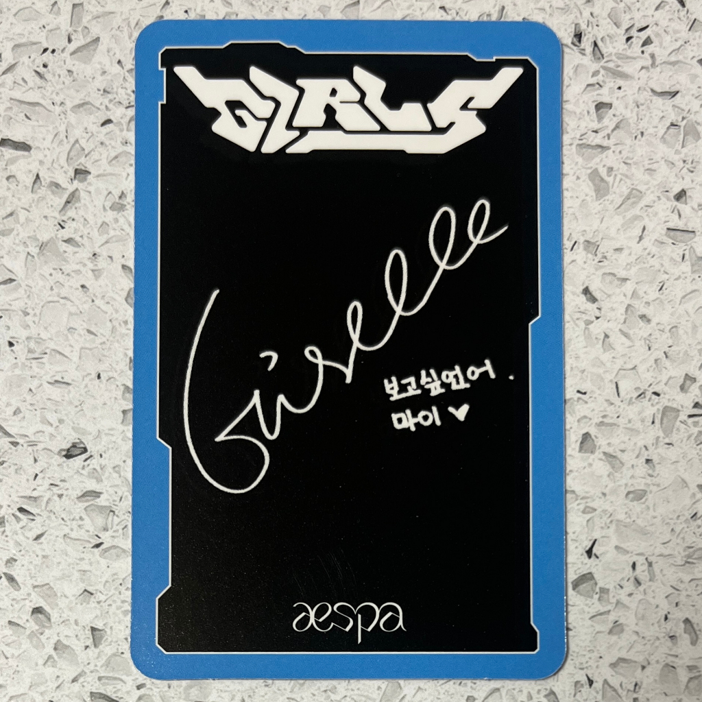 aespaGISELeカード Giselle Cartão Oficial Aespa 2o Mini Álbum Meninas Kpop Genuíno