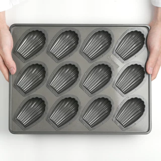 [Molde De Panela De Silicone Revestido Com Não Cola DEEP Madeleine 12 Cavity (Woojung Silpap)