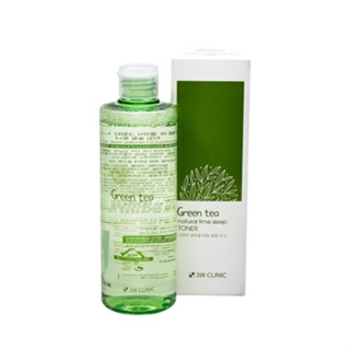 3w clinic green tea natural time sleep 4types(toner 300ml/ampoule 60ml/eye cream 40ml/cream 70m)