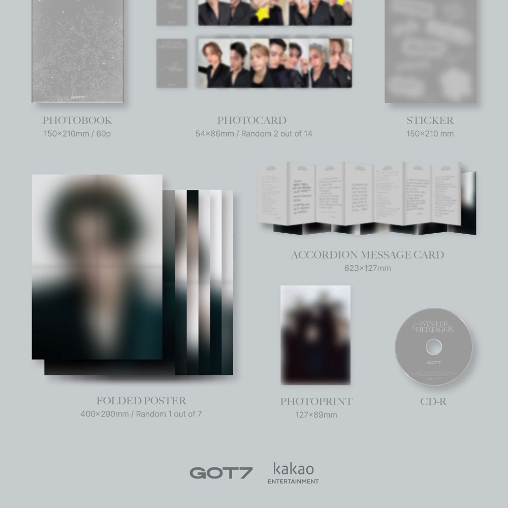 YES24 POB) GOT7 - 13th Mini Album [ Winter Heptagon ] (Random
