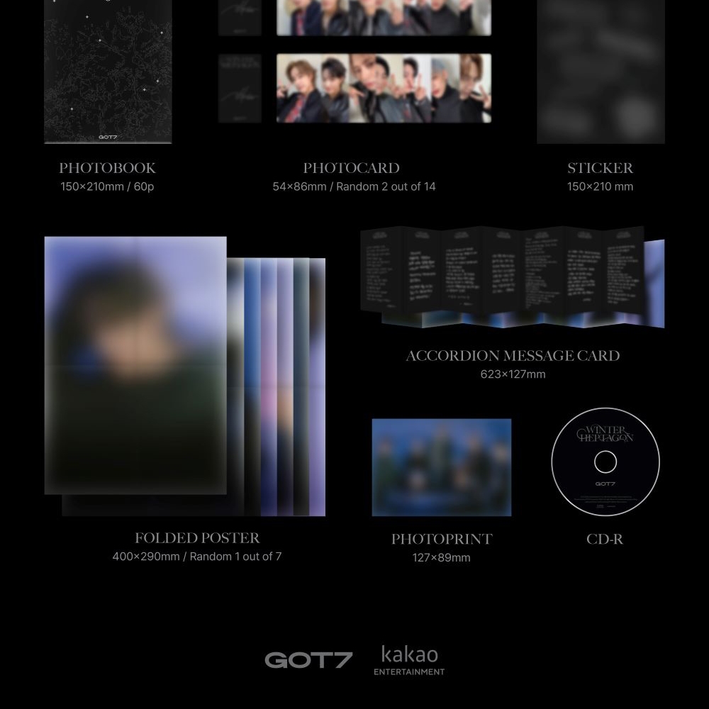YES24 POB) GOT7 - 13th Mini Album [ Winter Heptagon ] (Random