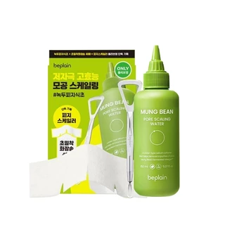 Beplain Green Bean Pore Scaling Water 150ml + Ultra-adhesive Cotton Pad 40 sheets/Sebum Scaler em Oferta na Shopee
