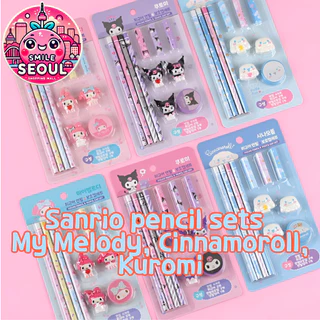 [Smile Seul] Conjuntos De Lápis Sanrio , My Melody , Cinnamoroll , Kuromi , Presente
