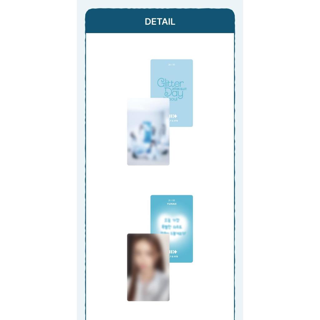2025 ILLIT Glitter Day in Seoul Trading Card | Shopee Brasil