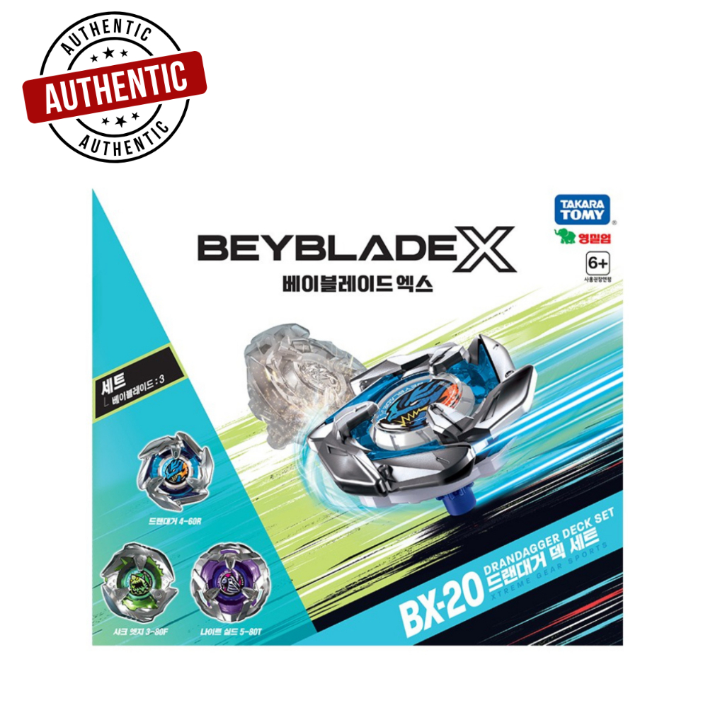 TAKARA TOMY] Conjunto De DECK BEYBLADE X DRAN DAGGER BX-20