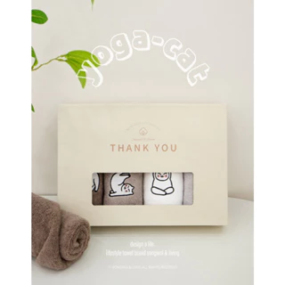 Conjunto De Presente Para Toalha De Rosto De Hotel Yoga Cat 150 g 4p