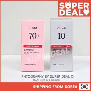 ANUA Peach 70% Niacinamide Serum 30ml / ANUA Dark Spot Serum NIACINAMIDE 10%+TXA 4% 30ml