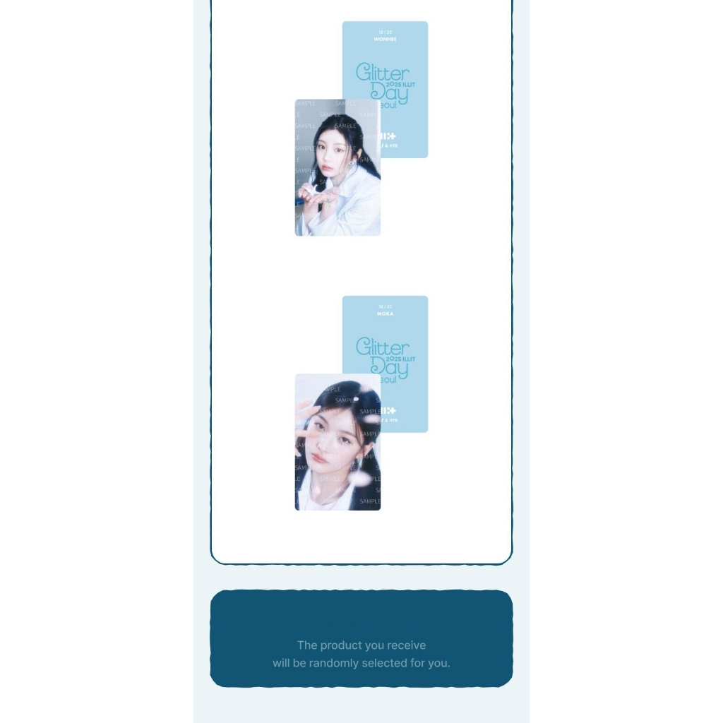 2025 ILLIT Glitter Day in Seoul Trading Card | Shopee Brasil