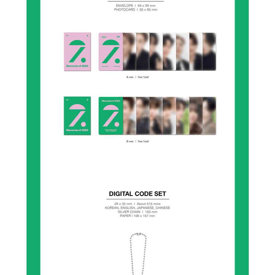 BTS FESTA](DIGITAL CODE) BTS - MEMORIES OF 2020 (30th Jun.2025