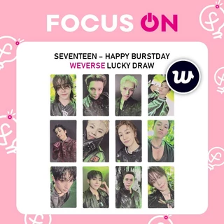 SEVENTEEN LUCKYDRAW WEVERSE BEATROAD APPLEMUSIC HAPPY BURSTDAY PHOTOCARD
