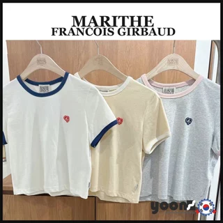 [MARITHE FRANCOIS GIRBAUD] W HEART WAPPEN Cropder Tee_da Coreia