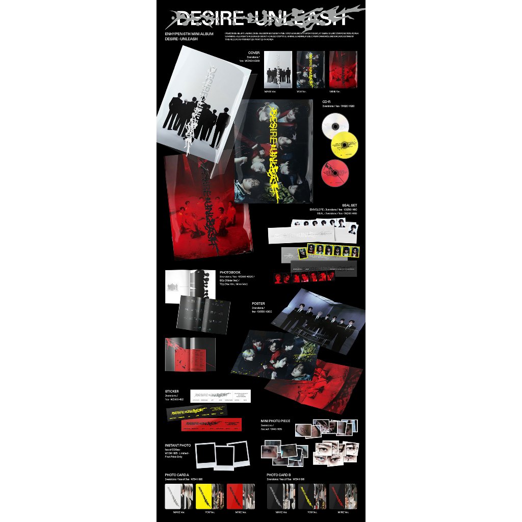 ENHYPEN [DESIRE: UNLEASH] Photobook Ver / 6th Mini Album + POB