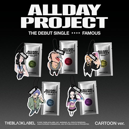 POB][5 SET](CARTOON ver.) ALLDAY PROJECT [FAMOUS] THE DEBUT SINGLE