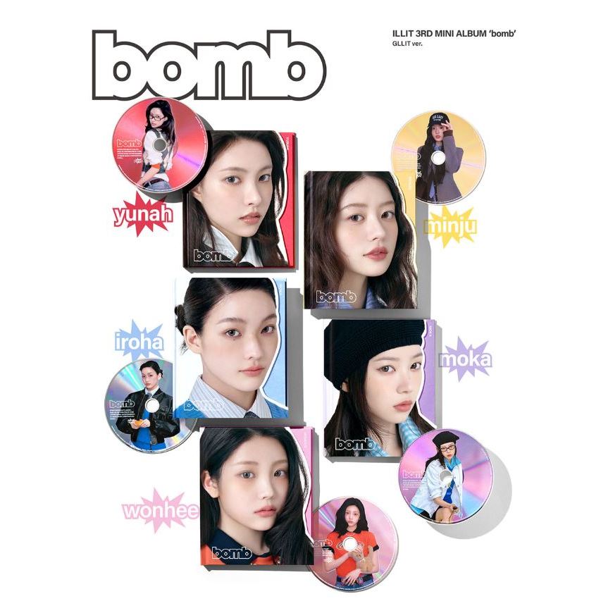 ILLIT 3rd Mini Album [ bomb ] GLLIT ver. | Shopee Brasil