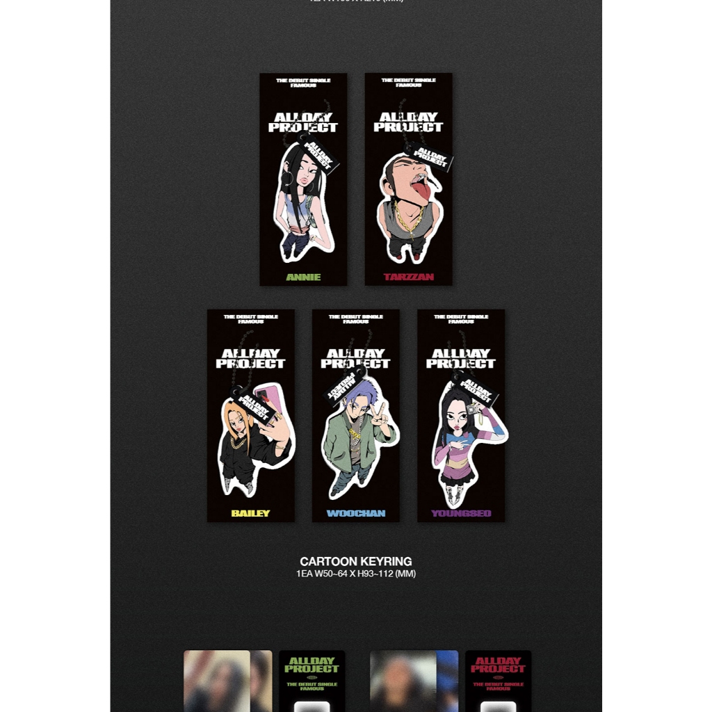 POB][5 SET](CARTOON ver.) ALLDAY PROJECT [FAMOUS] THE DEBUT SINGLE