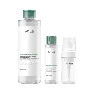 Anua Heartleaf 87 Low Ph Deep Cleansing Water (500ml + 100ml + A Foam Container) em Oferta na Shopee