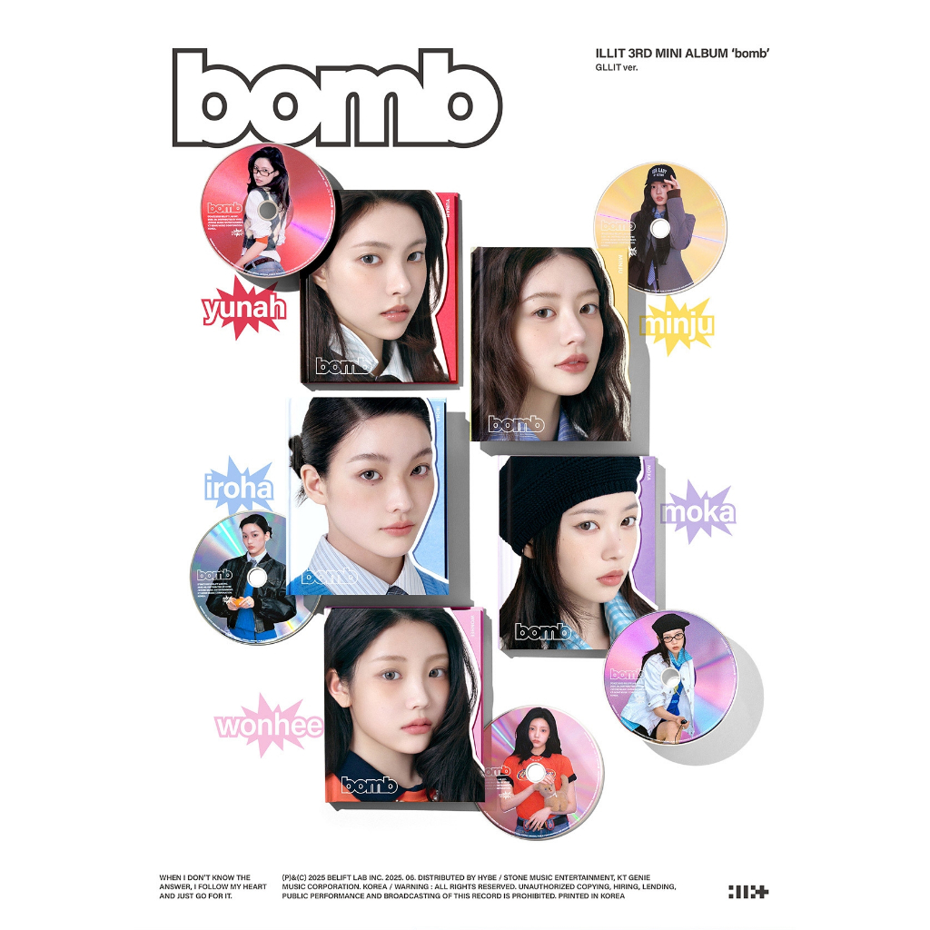 ILLIT 3rd Mini Album 'bomb' (GLLIT ver.) | Shopee Brasil