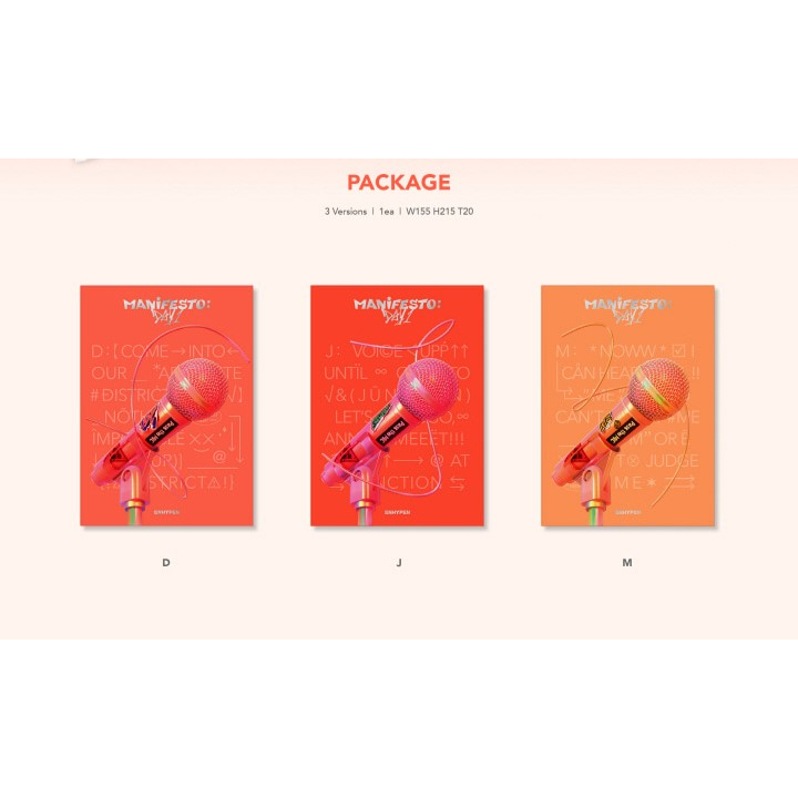 ENHYPEN - 3RD MINI ALBUM [MANIFESTO : DAY 1] | Shopee Brasil