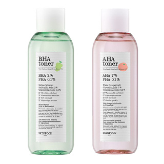 [SKINFOOD] Shine Muscat BHA Toner 200ml / Pink Gratefruit AHA Toner 200ml