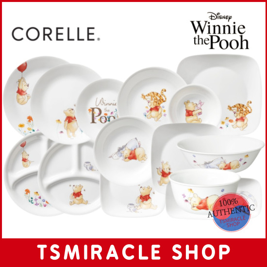 CORELLE Disney Winnie The Pooh Tableware Collection (Prato Redondo