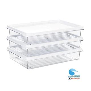 SYSTEM Subdivision Container Grande No . 1 650 ml × 3p/Frigorífico Organizador